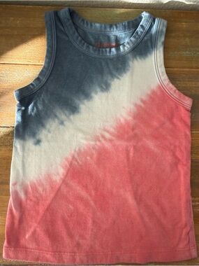 Tie-Dye Tank Top for Kids - Blue, White & Red